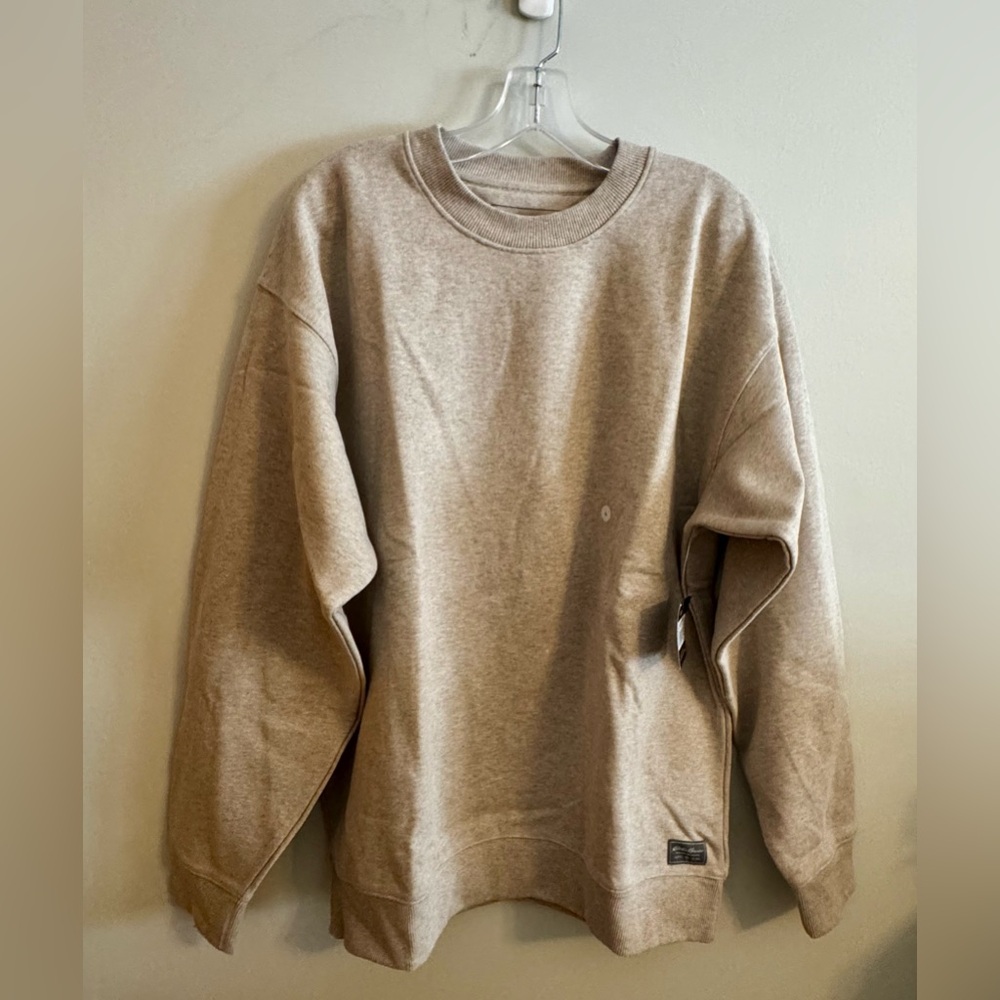 Eddie Bauer Men's Tan Crewneck Sweater